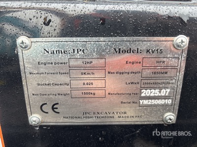 JPC KV15 Mini escavatore (Unused)