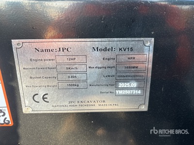 KV15 Mini Excavator (Unused)