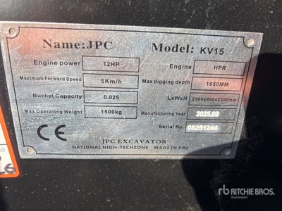 KV15 Mini Excavator (Unused)