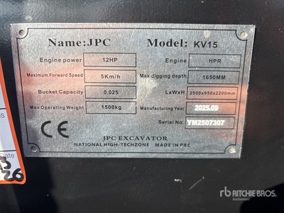 JPC KV15 Minibagger (Unused)