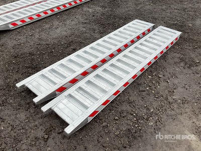 Quantity of (2) 1.9m Aluminium Ramps (Unused)