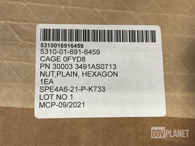 (18) 3491AS0713 Plain Hexagon Nuts
