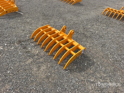 2026 GIYI 38 in Excavator Rake - Fits Cat 303 (Unused)
