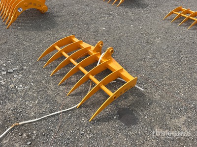 2026 GIYI 46 in Excavator Rake - Fits Cat 303 (Unused)