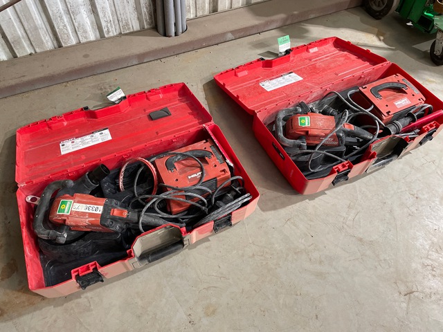 Quantity of (2) 2020 Hilti DG150 Electric Concrete Grinders