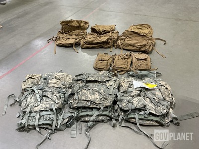(8) Large Rucksacks, (9) Field Pack Frame Assemblies & Assorted Items