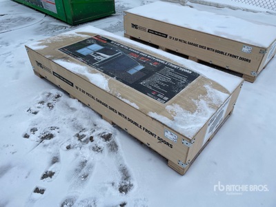 TMG MS1020B 10 ft x 20 ft Metal Garage Shed (Unused)