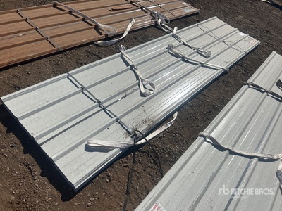 Quantity of (70) White Metal Roof Panels 12 Ft X 3 Ft (Unused)