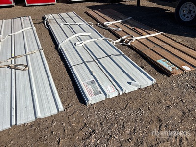 Quantity of (70) White Metal Roof Panels 12 Ft X 3 Ft (Unused)