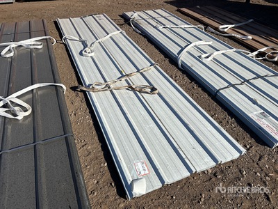 Quantity of (30) White Metal Roof Panels 12 Ft X 3 Ft (Unused)