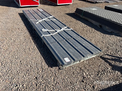 Quantity of (70) Grey Metal Roof Panels 12 Ft X 3 Ft (Unused)