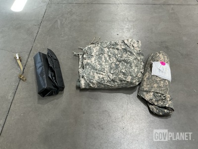 (7) ICS Improved Combat Shelters, (36) Tarpaulins & Assorted Items