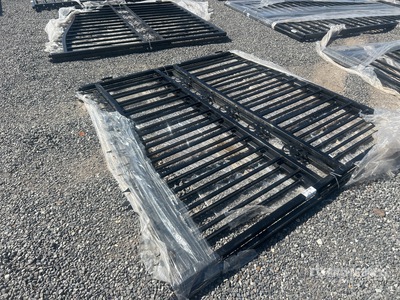 2026 SKLP SK-14BL 14 ft x 7 ft Wrought Iron Bi-Parting Puerta de entrada (Unused)