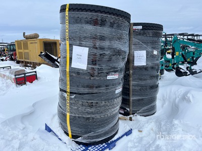 Quantity of (16) 12R22.5 All Position Transport Tires 18 Ply Banden (Unused)