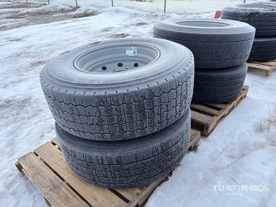 Quantity of (4) 385/65R22.5 Tires