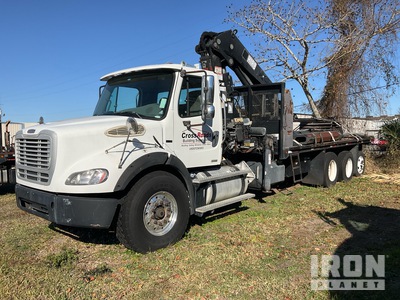 2011 Hiab Knuckle Boom on 2012 Freightliner Business Class M2 8x4 Flatbed Truck with Crane (Inoperable)