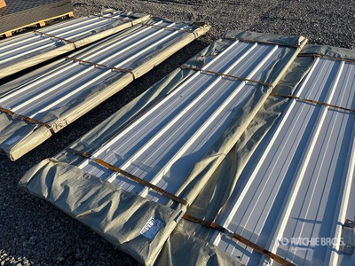 Quantity of (50) 2026 SKLP SK-XH50 35 in x 10 ft Galvalume Steel Sheets (Unused)