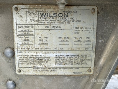 Wilson DWH-550B 36 ft T/A Grain Trailer