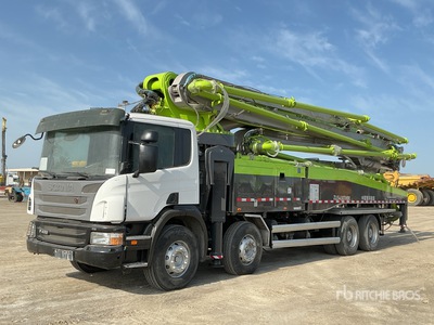 2020 ZOOMLION ZLJ5430THBK 56 m on 2019 Scania P420 8x4 Twin-Steer Concrete Pump Truck