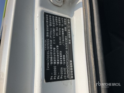 2020 ZOOMLION ZLJ5336THBBE 47 m on 2019 Mercedes-Benz ACTROS 3341 6x4 Concrete Pump Truck