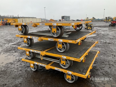 2023 Stel Split Trolley Qty of (4) Link Rail Trolley معدات سكك حديدية متنوعة