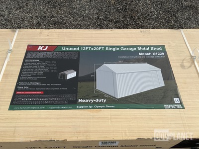KJ K1220 Single Garage Metal Shed - Unused