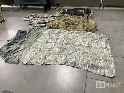 (30) Tarpaulins, (1) Litefighter Tent, (13) ICS Shelters & Assorted Items