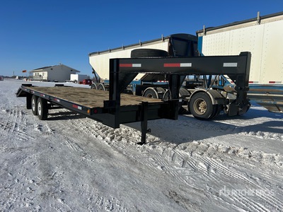 1997 Trailtech 30 Ft T/A Gooseneck Flatbed Trailer