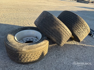 Quantity of (3) (1) Tire Bridgestone 445/50R22.5, (2) Tire Michelin 445/50R22.5 Wheels