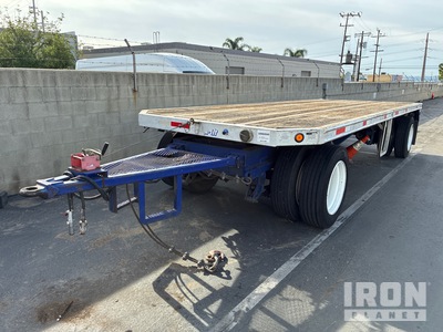 1968 (unverified) Fruehauf Pull Trailer 22 ft S/A Turntable A-Train Pup Flatbed Trailer