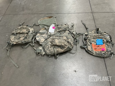 (12) Assault Packs, (4) Large Field Pack Sets & Assorted Items