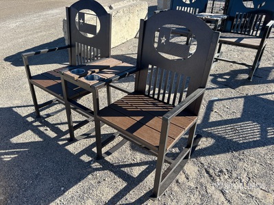 Big Daddy Double Metal Rocking Chair with Armrest (Unused)