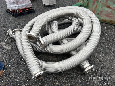 Quantity of (3) 6 in x 20 ft Braided Stainless خرطوم