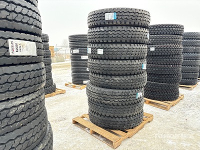 Quantity of (8) Jinyu JY601 11R22.5 Zig Zag Trailer Pneus