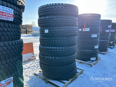 Quantity of (8) GFT GF118 11R22.5 Zig Zag Trailer Tyres