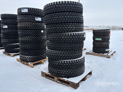 Quantity of (8) GFT GF909 11R24.5 Regional Drive Tires