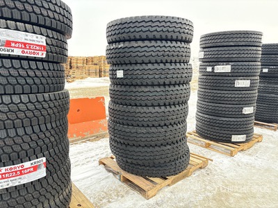 Quantity of (8) GFT RIDER 11R22.5 On/Off Road Drive Pneus