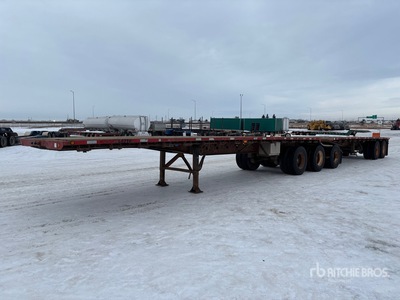 2003 Doepker 32 ft Super B-Train Lead Flatbed Trailer
