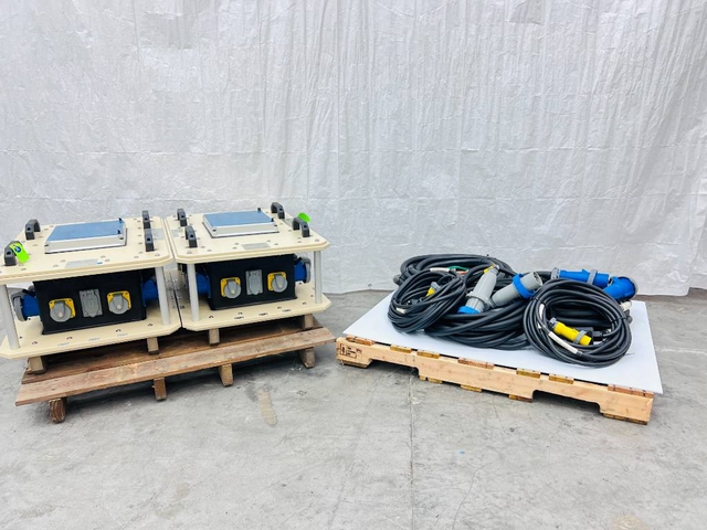 Quantity of (2) LEX DB100 30kW Power Distribution Spider Boxes & Cords (Unused)