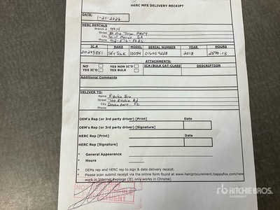 2018 SkyTrak 10054 Telehandler