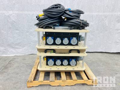 Quantity of (2) LEX DB100 30kW Power Distribution Spider Boxes & Cords معدات توزيع كهربائي (Unused)