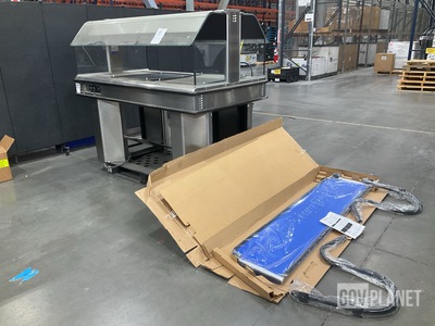(1) Folding Portable Sneezeguard & (1) Henny Penny HMI-105 Hot Food Counter