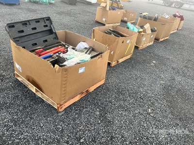 Quantity of (7) Boxes of Fuel Hose, hose Reels, Nozzles, Lights, Seats, Keyboards, Misc. Vehicle Parts/Accessories.