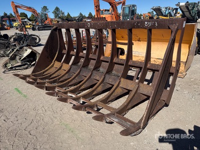 112 in Q/C Wheel Loader Root Rake - Fits Cat 950