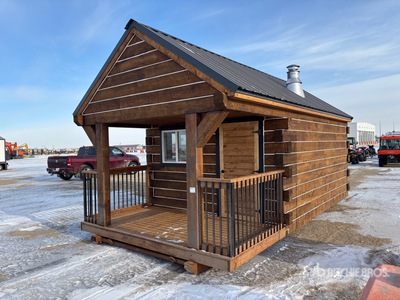 22 ft x 12 ft Skid-Mounted Log Cabin 移動性建物 - その他