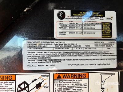 2024 Load Trail 53 ft Gooseneck Remorque pour équipement (Unused)