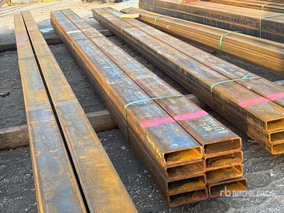 Quantity of (8) 2025 Kit Containers 1/4" Wall 2" x 6" 22 ft Steel Tubing (Unused)