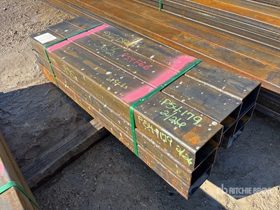 Quantity of (9) 2025 Kit Containers 1/4 in Wall 4 in x 6 in x 4 ft 6 in Steel Tubing (Unused)