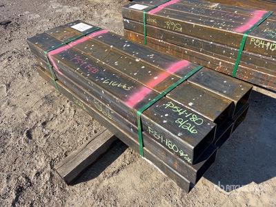 Quantity of (9) 2025 Kit Containers 1/4 in Wall 4 in x 6 in x 4 ft 6 in Steel Tubing (Unused)