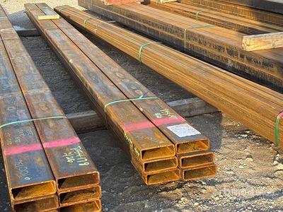 Quantity of (8) 2025 Kit Containers 10ga Wall 2" x 6" 21 ft Steel Tubing (Unused)